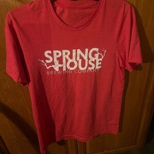 Red Men's Spring House Brewing Company Short Sleeve Tee